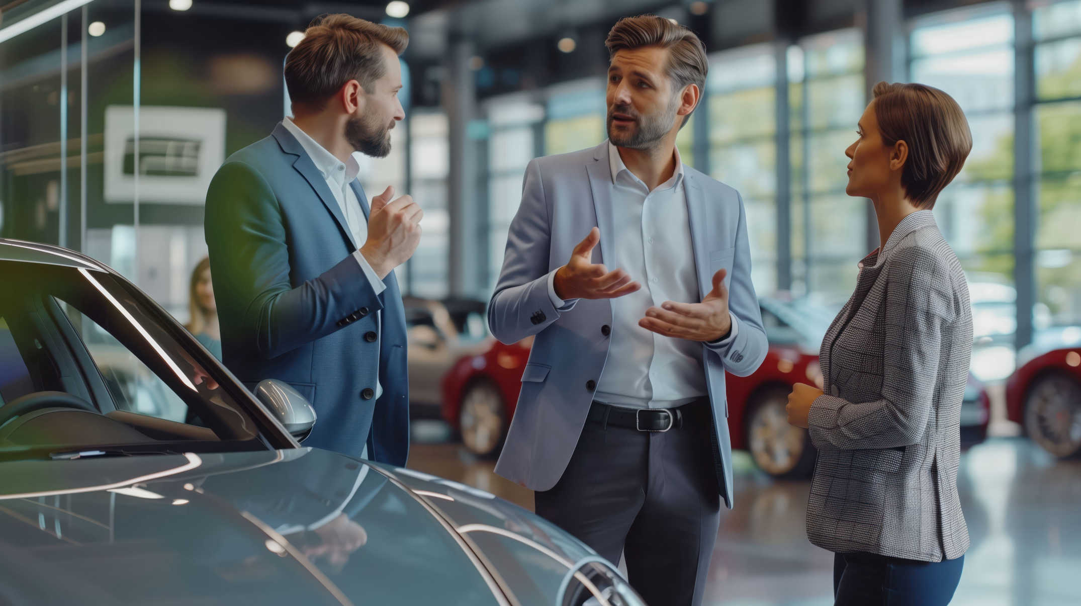 Dealer Talking to Staff